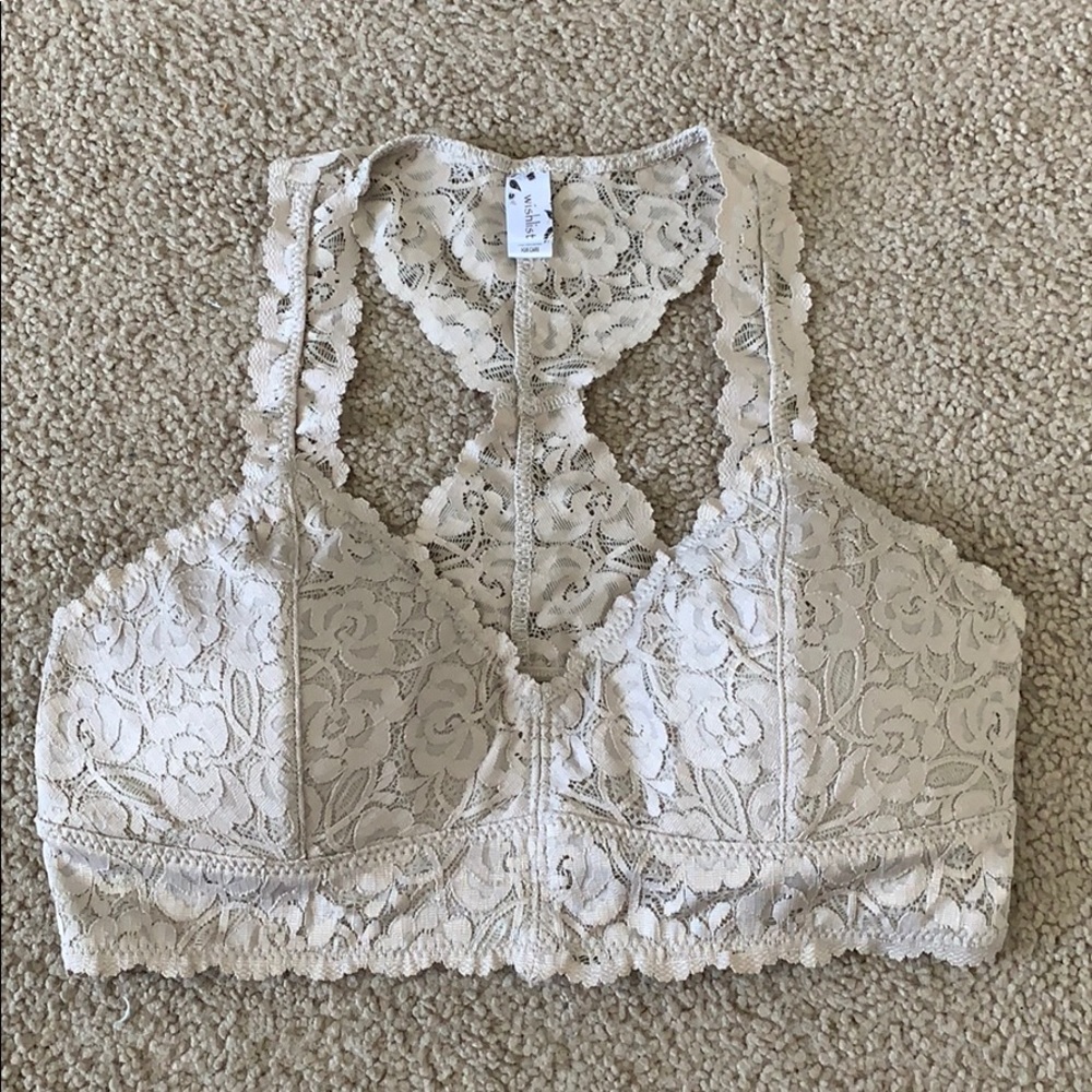 Wishlist Beige lace bralette - brand new!!  sz S